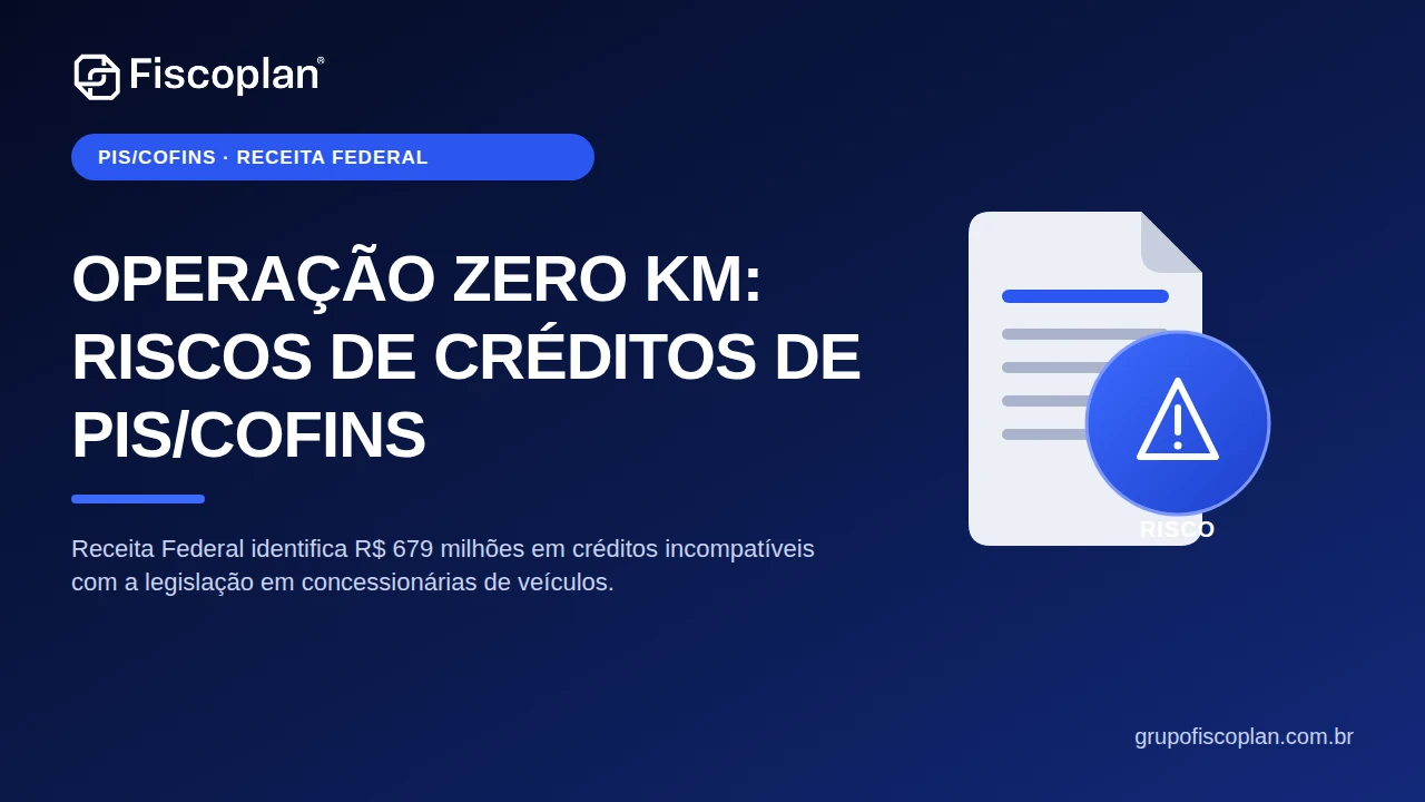 PIS/Cofins em Concessionárias: Riscos da Zero KM